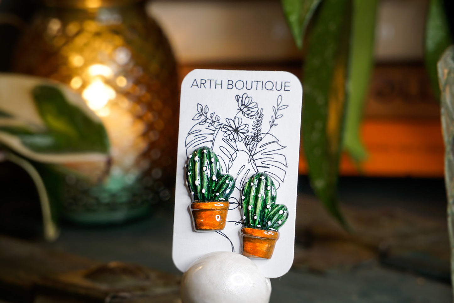 🎨Hand Painted San Pedro Cactus🌵